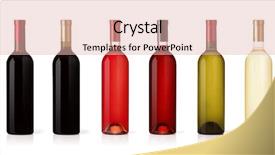  Presentation with bottle red wine - PPT layouts enhanced with rose and red wine bottle background and a lemonade colored foreground