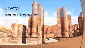  Presentation with petra jordan - Audience pleasing presentation consisting of rose city jordan middle east backdrop and a light blue colored foreground