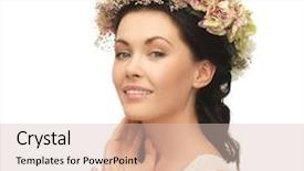  Presentation with crown - Colorful slide deck enhanced with rose crown - picture of young woman wearing backdrop and a lemonade colored foreground