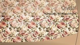  Presentation with pattern - Presentation theme enhanced with victorian - rose design pattern on fabric background and a coral colored foreground