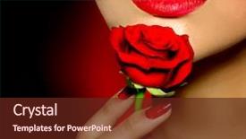  Presentation with nails manicure - Beautiful slides featuring rose flower beauty girl makeup backdrop and a  colored foreground