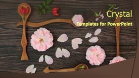  Presentation with immune - Presentation featuring rose-flower-natural-herbal-plant background and a tawny brown colored foreground