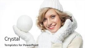  Presentation with flower woman - Amazing presentation having rose flower with snow ball backdrop and a  colored foreground