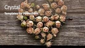  Presentation with heart flowers - Presentation design enhanced with rose flowers in heart shape background and a violet colored foreground