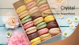  Presentation with rose wood - Slides featuring rose flowers on wood background and a coral colored foreground