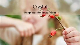  Presentation with part time job during studies - Colorful slides enhanced with rose hip - gril holding rosehips in autumn backdrop and a lemonade colored foreground