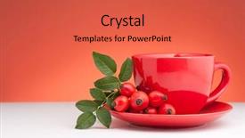  Presentation with hip - Amazing presentation design having rose hip tea and fresh backdrop and a red colored foreground