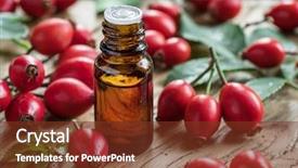  Presentation with seed oil - Audience pleasing slide deck consisting of rose-hips and rose hip backdrop and a tawny brown colored foreground