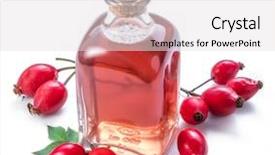  Presentation with seed oil - PPT theme enhanced with rose-hips and rosehip seed background and a light gray colored foreground
