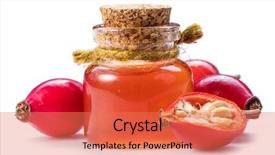  Presentation with rose hips - Amazing slide set having rose-hips and rosehip seed backdrop and a coral colored foreground