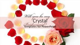  Presentation with mining - Audience pleasing presentation theme consisting of rose petals and text backdrop and a coral colored foreground