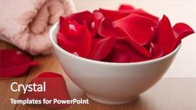  Presentation with spa - Amazing presentation theme having rose petals and towel spa backdrop and a tawny brown colored foreground