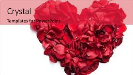  Presentation with isolation - Slide deck featuring rose petals making up heart background and a red colored foreground