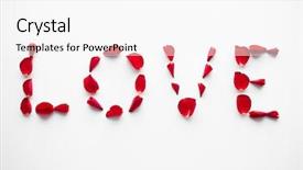  Presentation with valentines day - Presentation theme consisting of rose petals on white background background and a white colored foreground