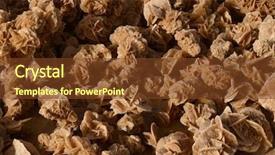  Presentation with crystal - Audience pleasing PPT theme consisting of rose salt crystal in market backdrop and a tawny brown colored foreground