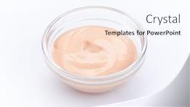  Presentation with white rose - Slide deck consisting of rose-sauce-on-the-white background and a sky blue colored foreground