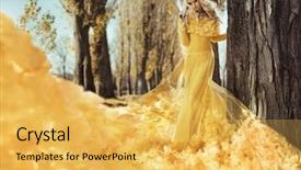  Presentation with fine art - PPT theme with rose scent - fine art image beautiful blonde background and a yellow colored foreground