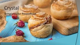  Presentation with homemade pastry apple pie pies - Amazing PPT layouts having rose shaped pastry with apple backdrop and a  colored foreground