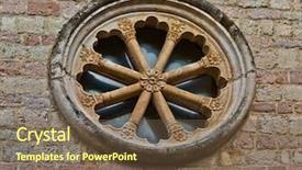  Presentation with kotor montenegro - Colorful slide set enhanced with rosacea - rose window catherine window backdrop and a tawny brown colored foreground