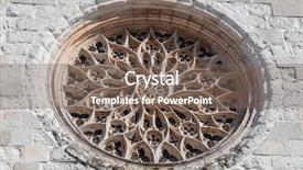  Presentation with 15th century - Slides enhanced with rose window of santo agostinho background and a violet colored foreground