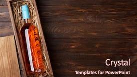  Presentation with text box - PPT layouts consisting of rose wine bottle in box background and a wine colored foreground