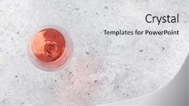  Presentation with wine - Beautiful slides featuring rose wine glass on stone backdrop and a light gray colored foreground