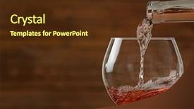  Presentation with wine - Cool new presentation with rose wine pouring in glass backdrop and a tawny brown colored foreground