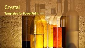  Presentation with alcoholic beverages - Amazing presentation theme having rose wine spirit drink - bottles of alcoholic beverages backdrop and a red colored foreground