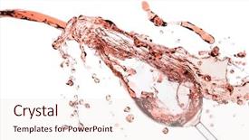  Presentation with white rose - Amazing PPT layouts having rose wine splashing on white backdrop and a  colored foreground