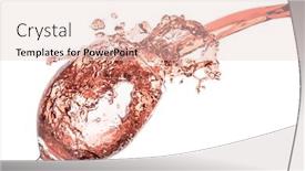  Presentation with white rose - Slide set having rose-wine-splashing-on-white background and a lemonade colored foreground