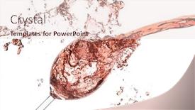  Presentation with white rose - Colorful PPT layouts enhanced with rose-wine-splashing-on-white backdrop and a lemonade colored foreground