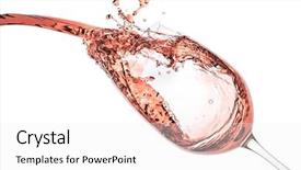  Presentation with white rose - Cool new theme with rose wine splashing on white backdrop and a white colored foreground