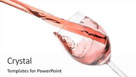  Presentation with white rose - Presentation theme with rose wine splashing on white background and a white colored foreground