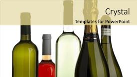  Presentation with prosecco - PPT layouts enhanced with bottles of rose wine white background and a  colored foreground