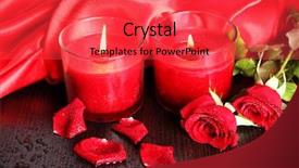  Presentation with beautiful flowers border floral design - Slide deck having rose yellow - beautiful romantic red candle background and a red colored foreground