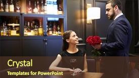  Presentation with black girl - Audience pleasing slide deck consisting of rosebud - beautiful girl in black dress backdrop and a  colored foreground