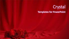  Presentation with valentines - Colorful slide set enhanced with rosebud - valentines roses on red silk backdrop and a  colored foreground