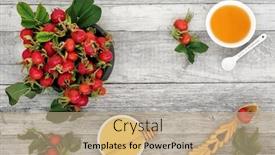  Presentation with apple cider vinegar - Colorful presentation theme enhanced with rosehip-berry-fruit-super-food backdrop and a coral colored foreground