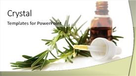  Presentation with essential oil - Beautiful slides featuring rosemary essential oil backdrop and a white colored foreground
