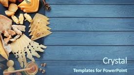  Presentation with cheese - Beautiful PPT layouts featuring rosemary honey - beautiful composition with variety backdrop and a ocean colored foreground