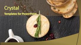  Presentation with camembert - Presentation theme with rosemary honey - camembert with cranberry sauce background and a  colored foreground