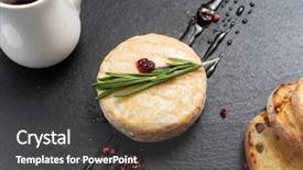 Presentation with camembert - Slide set consisting of rosemary honey - camembert with cranberry sauce background and a  colored foreground