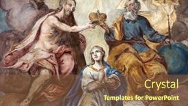  Presentation with virgin mary - PPT layouts consisting of rosenberg-germany-may-06-coronation background and a tawny brown colored foreground