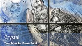  Presentation with stained glass - Cool new PPT layouts with rosenberg-holzmuhle-germany-may-06 backdrop and a ocean colored foreground