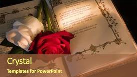  Presentation with adam eve - Presentation theme having roses and bible with genesis background and a tawny brown colored foreground