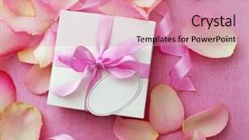  Presentation with red hibiscus rosa sinensis flower - Slide deck having box with note rose flower background and a  colored foreground