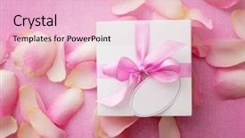  Presentation with red hibiscus rosa sinensis flower - Audience pleasing PPT theme consisting of box with note rose flower backdrop and a  colored foreground