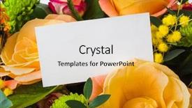  Presentation with vintage rose old paper - Colorful presentation theme enhanced with roses bouquet and paper card backdrop and a lemonade colored foreground