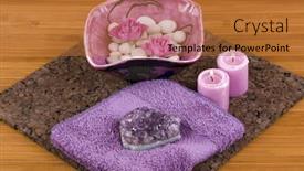  Presentation with cork - Cool new presentation design with roses candles pebbles amethyst backdrop and a red colored foreground