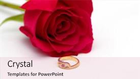  Presentation with sad woman diamond ring - Slide set with roses diamonds - beautiful diamond ring in red background and a  colored foreground